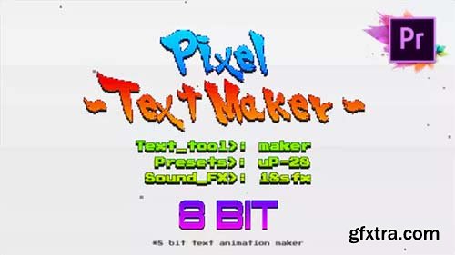 Videohive - Arcade Text Maker 8bit Glitch Titles For Premiere Pro | Mogrt - 21651046