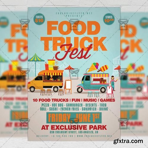 Food Truck Fest – Business A5 Template
