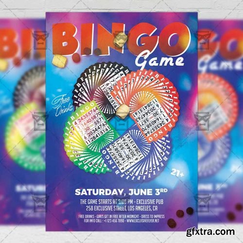 Bingo Game – Sport A5 Template