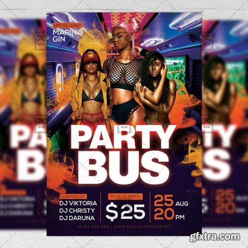 Party Bus Event – Club A5 Template