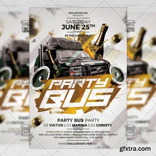 Party Bus Night – Club A5 Template