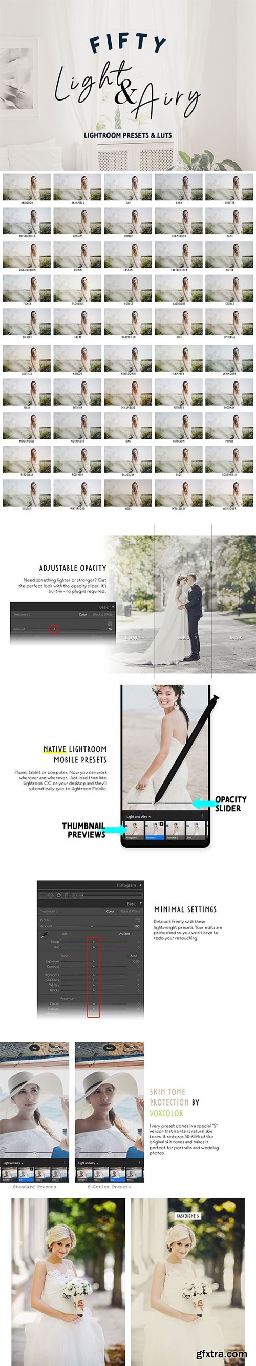 GraphicRiver - 50 Light and Airy Lightroom Presets and LUTs 23937650