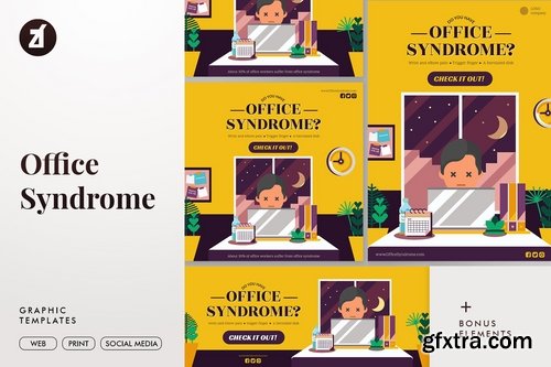 Office syndrome graphic templates