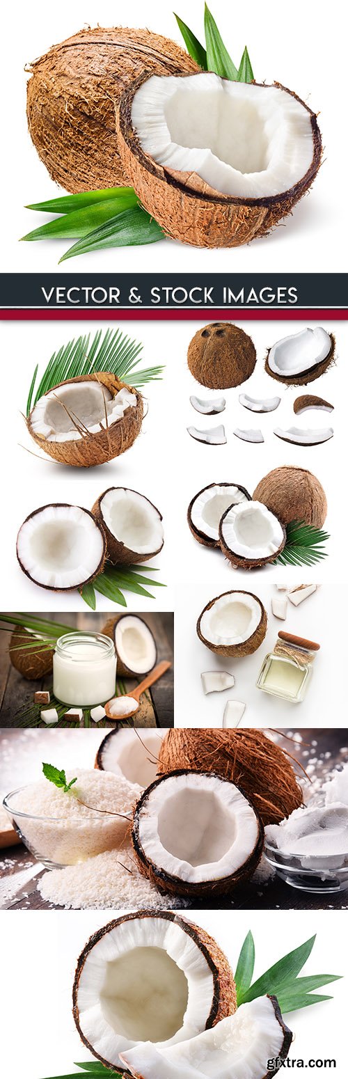 Coconut and milk tropical useful dessert