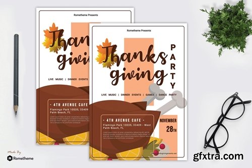 Thanksgiving Party Flyer vol. 01