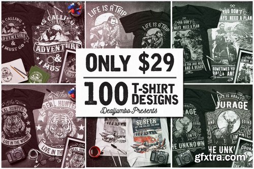 DealJumbo 100 Artistic T-Shirt Designs