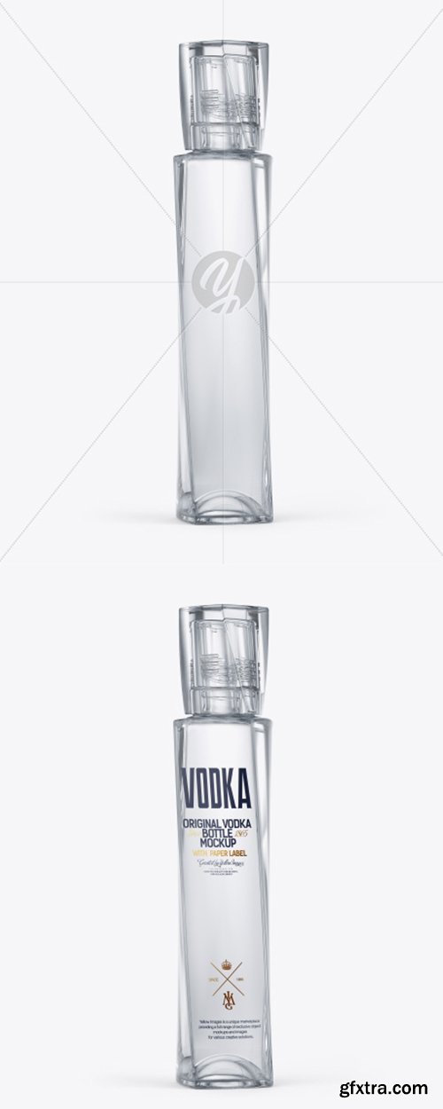 Glass Vodka Bottle Mockup 41033
