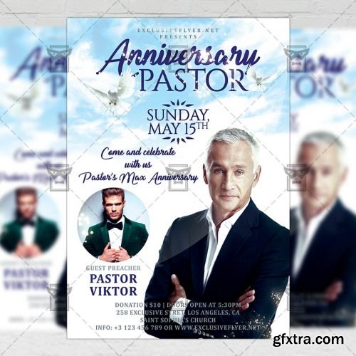Pastor Anniversary Celebration – Club A5 Template