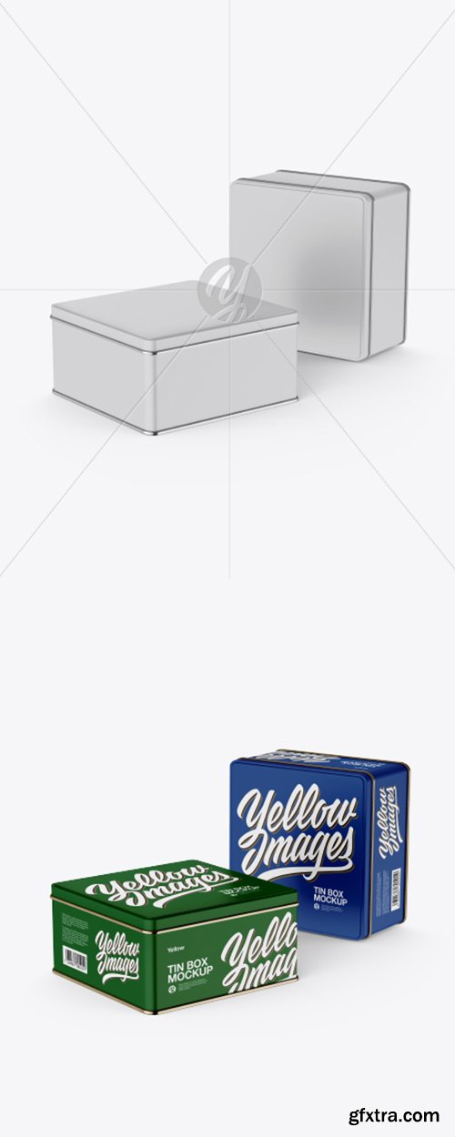 Two Matte Tin Boxes Mockup 31221