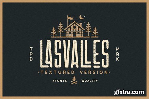 CM - Las Valles Textured Typeface 3847338
