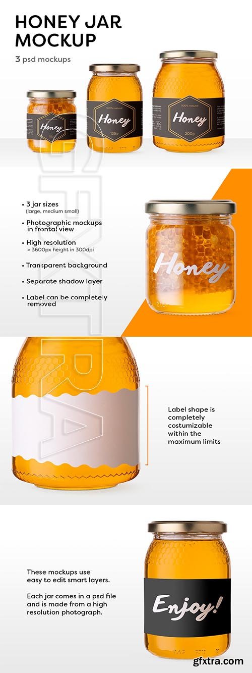 CreativeMarket - Honey Jar Mockups 3526912