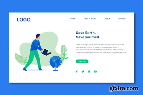 Save Earth - Landing Page Template