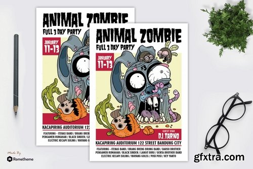 Animal Zombie Music Flyer