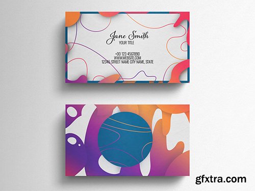 Modern Colorful Name Card Layout 271451334