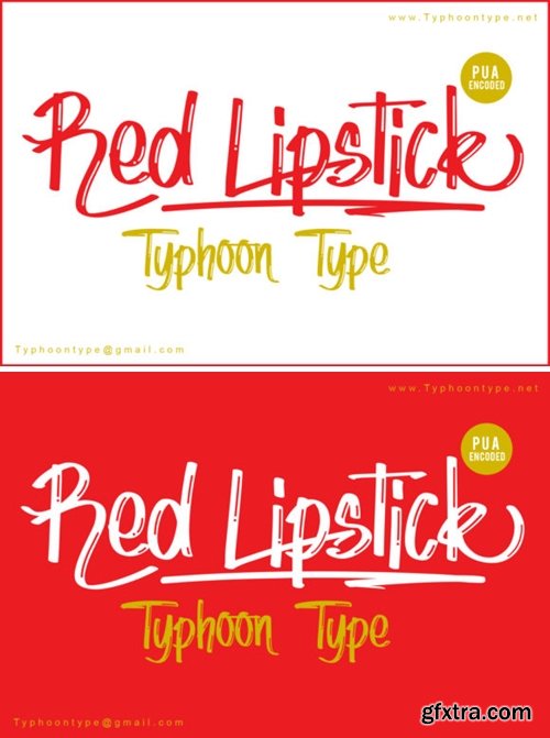 Red Lipstick Font