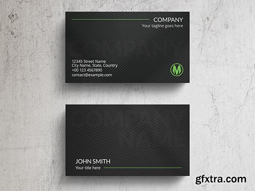 Dark Minimal Corporate Business Card Layout 271451229