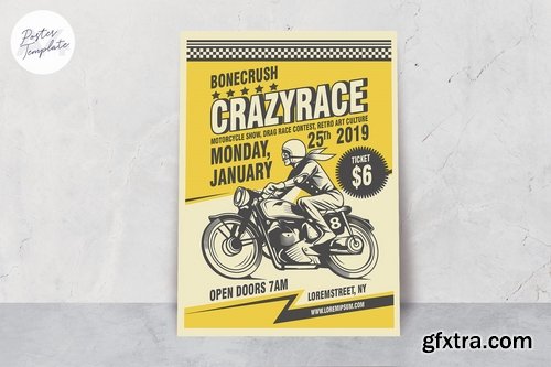 Classic Motorcycle Poster Template