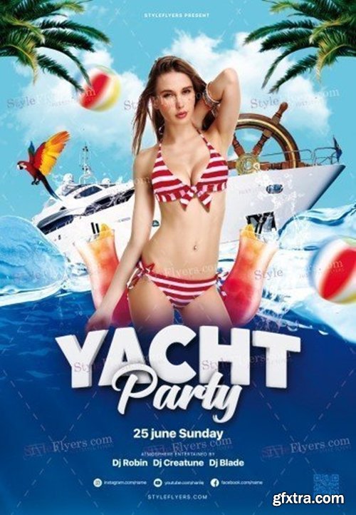 Yacht Party PSD Flyer Template