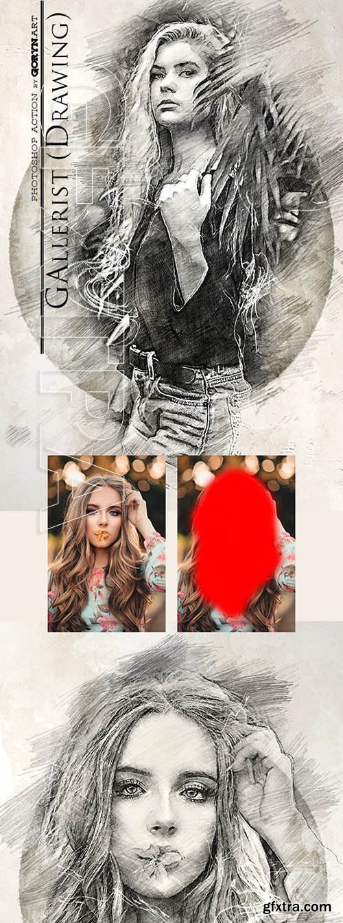 GraphicRiver - GAllerist (Drawing) Photoshop Action 23959433
