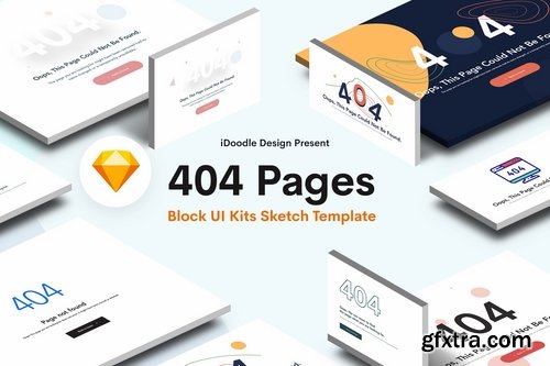 Creative 404 Block UI Kits Design