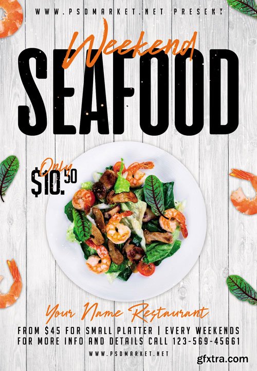 Seafood Weekend - Premium flyer psd template