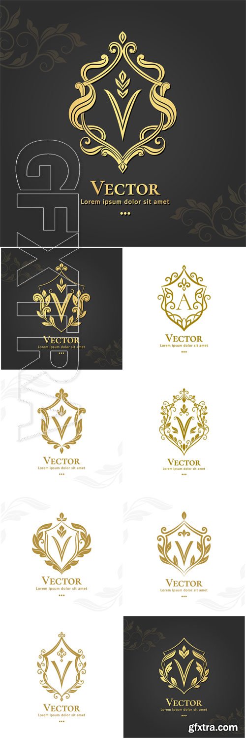 Logo gold vector template