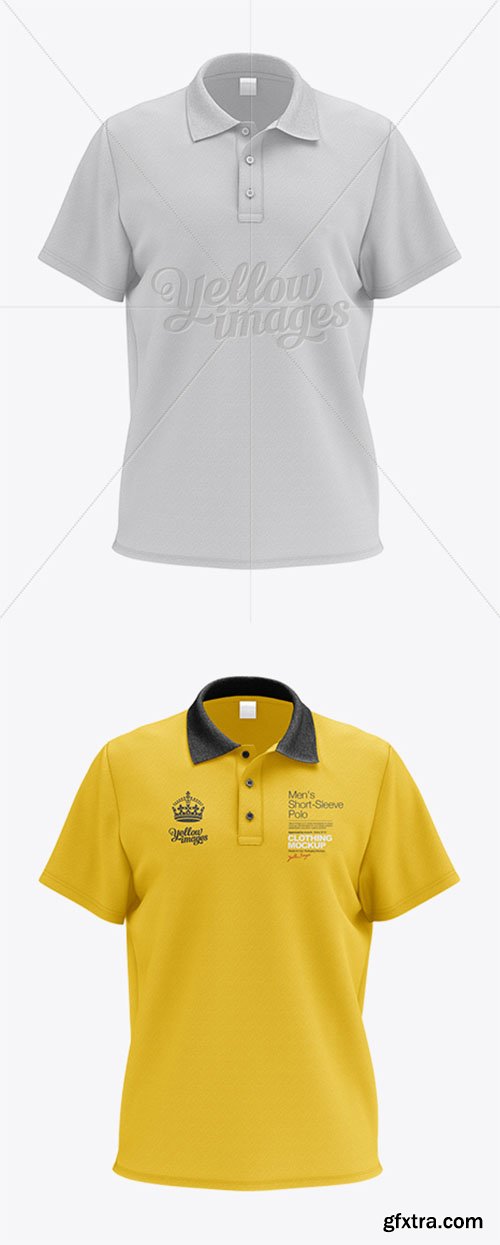 Mens Polo HQ Mockup - Front View 10720
