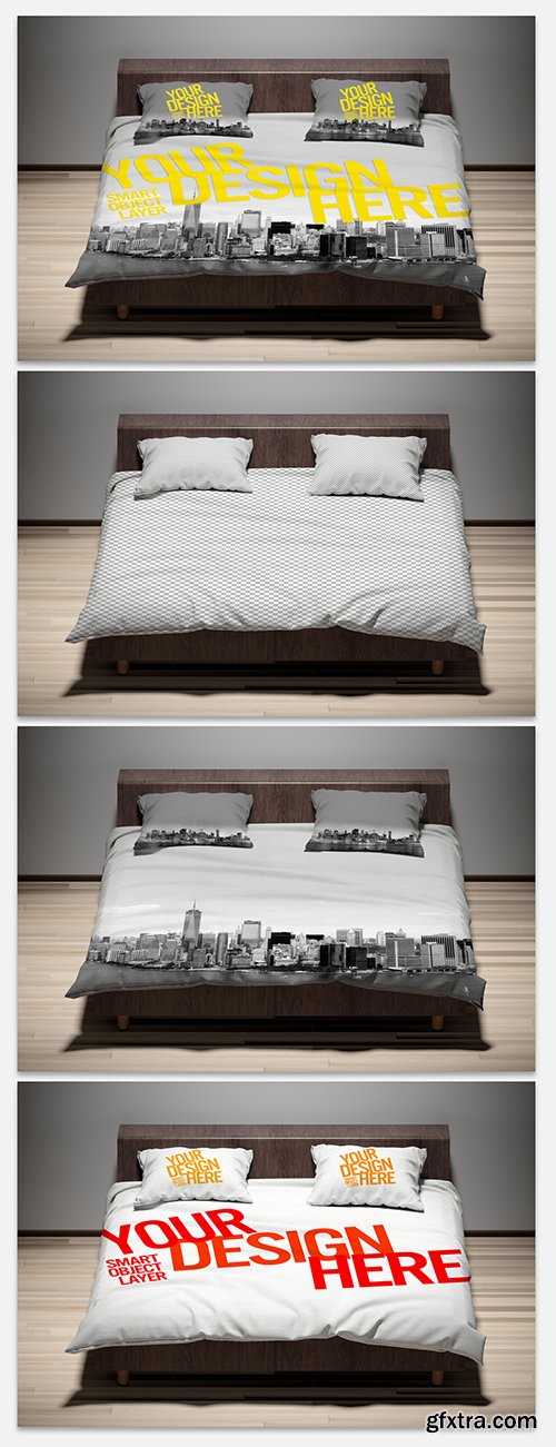 Pillows and Comforter Mockup 273935804