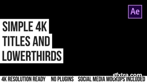 VideoHive Simple 4K Titles And Lowerthirds 22893224
