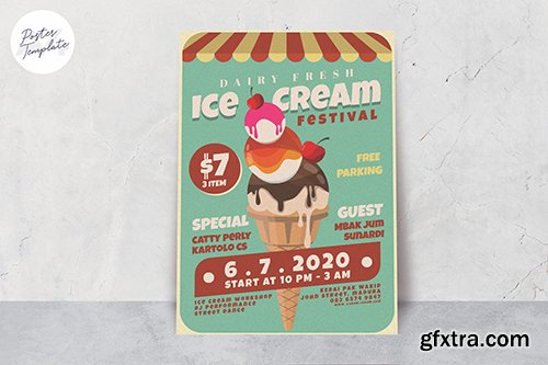 Ice Cream Poster Template
