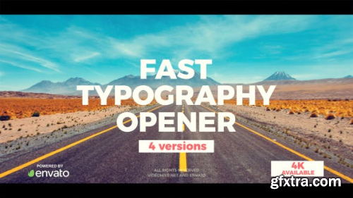 VideoHive Fast Typograhy Opener 19974810