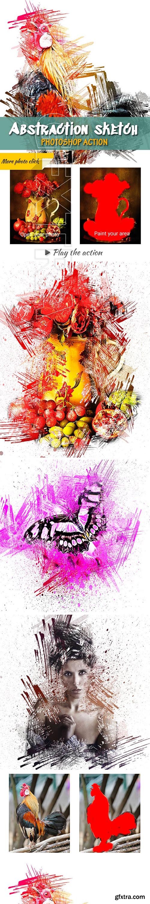 GraphicRiver - Abstraction Sketch Photoshop Action 23925030