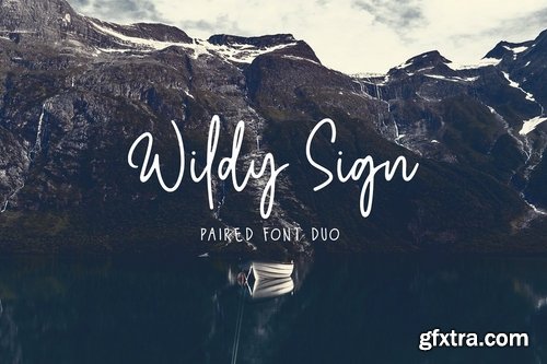 CM - Wildy Sign - Paired Font Duo 3891844-