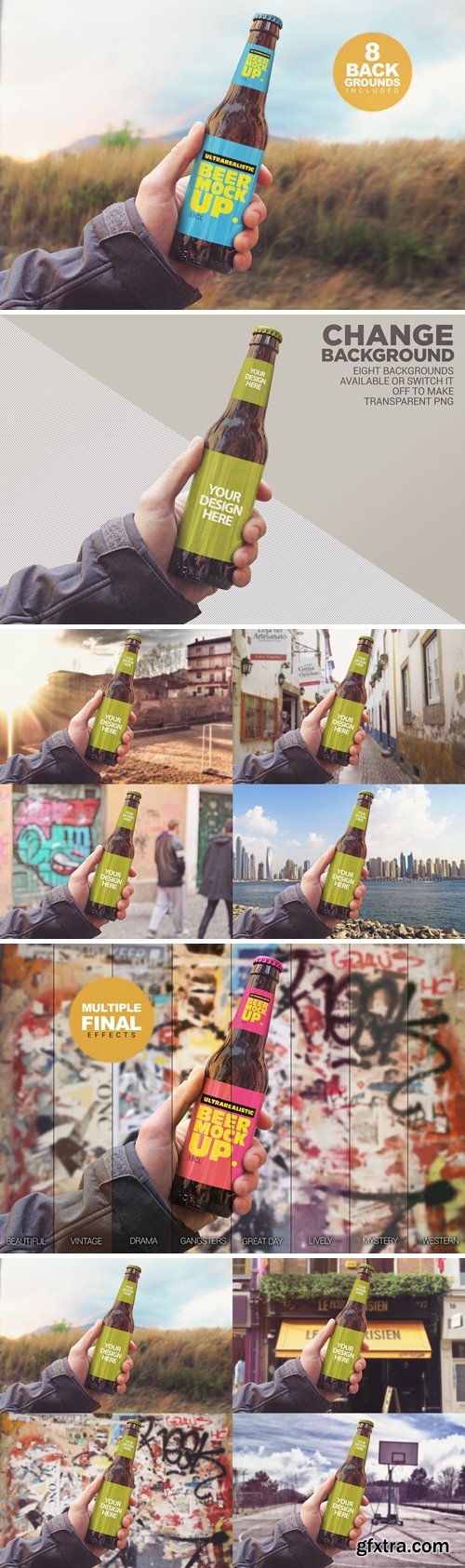 Personalized Background Beer Mockup