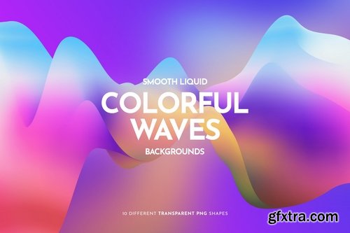 Colorful Liquid Waves Backgrounds