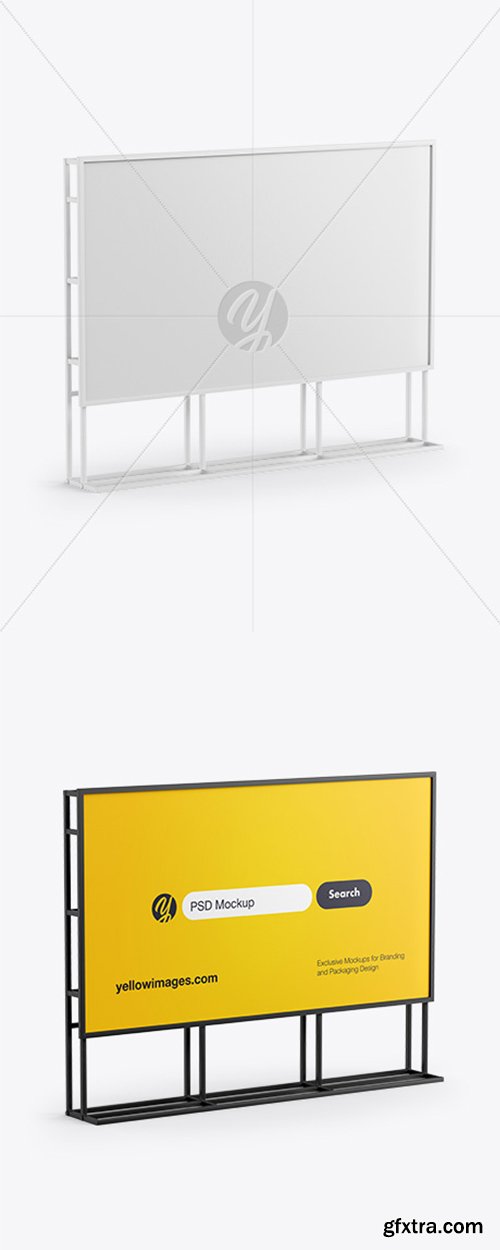 Banner Stand Mockup - Half Side View 43201