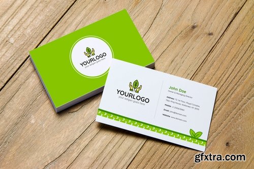 Green Business Card Template