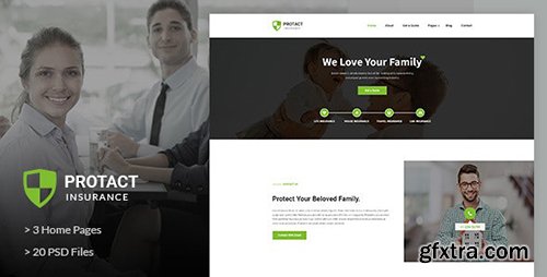 Themeforest - Protact | Insurance Agency & Business PSD Template 21262828