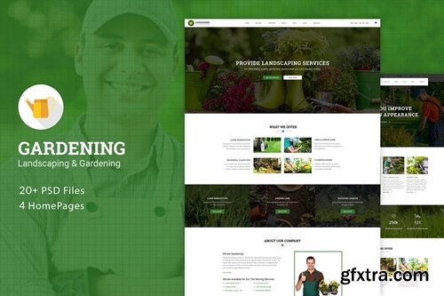 ThemeForest - Gardening - Landscaping & Gardening PSD Template 21536632