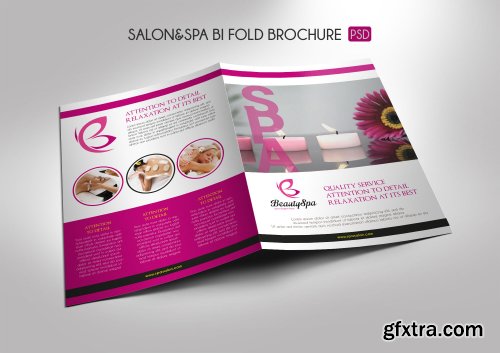 Salon&Spa Bi Fold Brochure Template