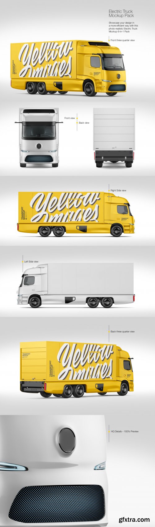 Electric Truck Mockup Pack