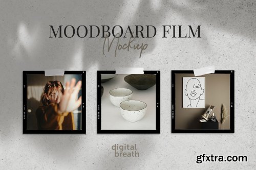 CreativeMarket - Moodboard film mockup 3687722