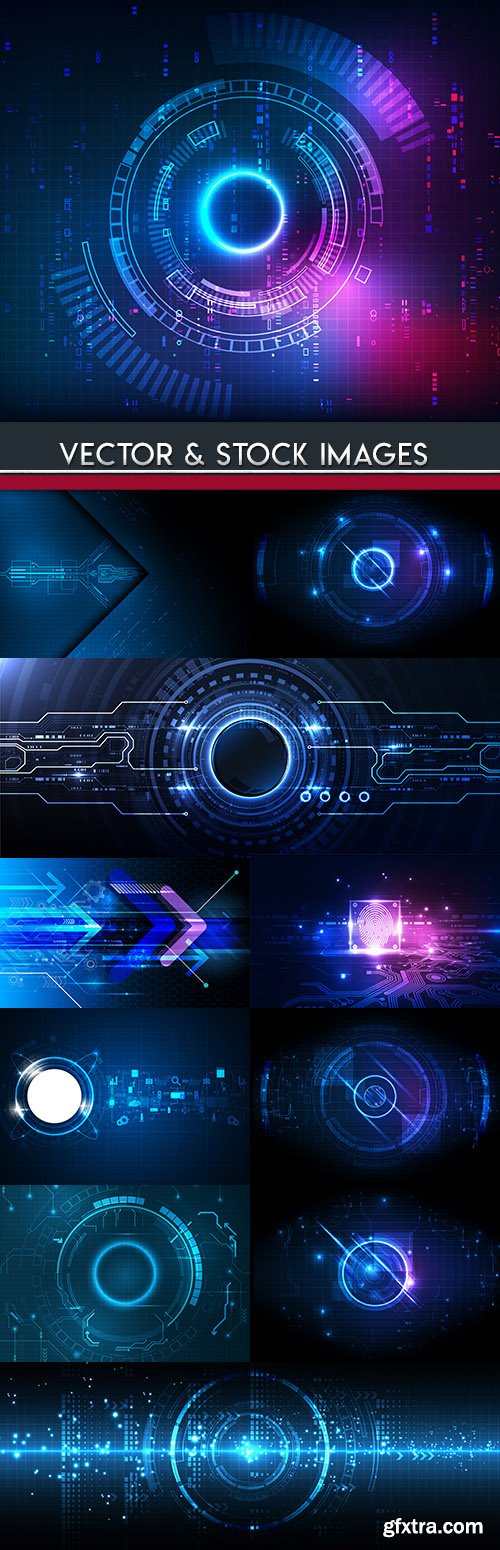 Blue light futuristic technology background digital