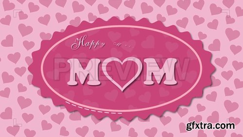 Happy Mother\'s Day With Hearts 214846
