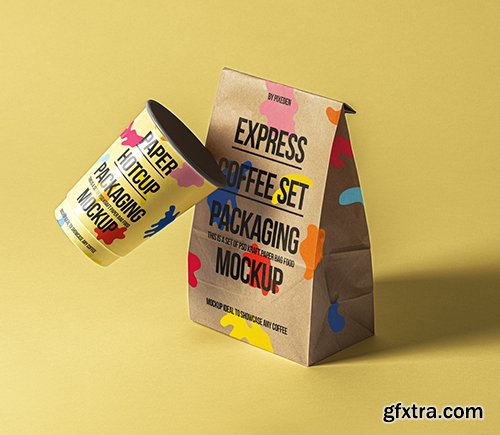 Psd Coffee Packaging Mockup Set