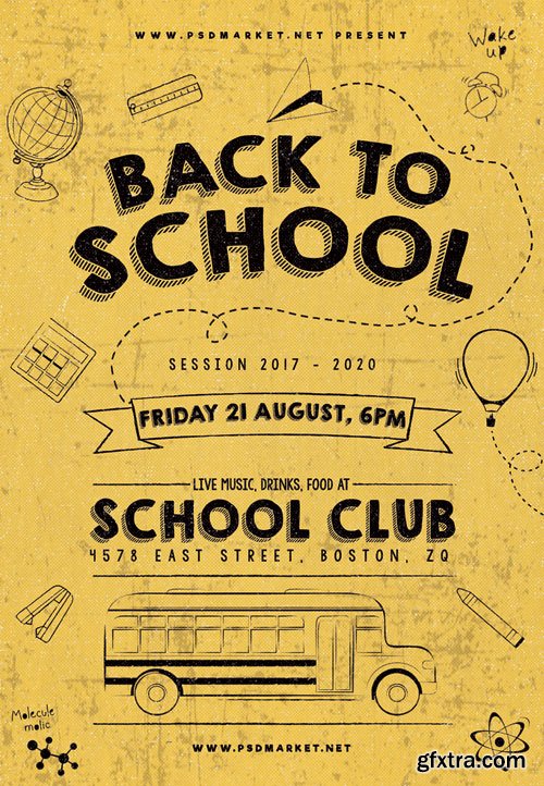 Back to school - Premium flyer psd template
