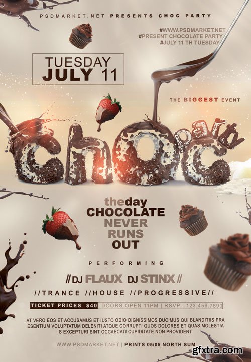Chocolate day - Premium flyer psd template