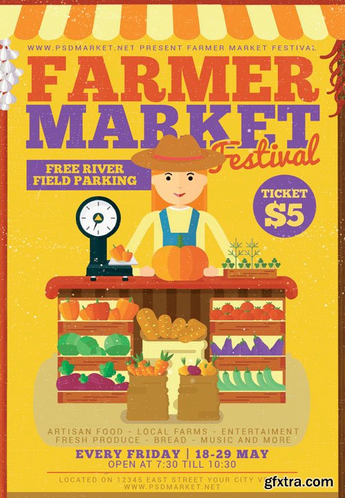 Farmer market - Premium flyer psd template
