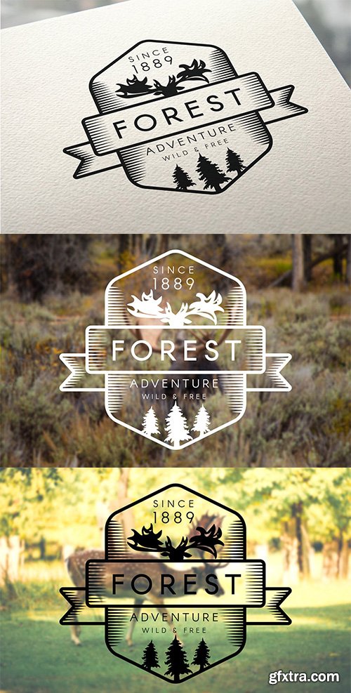 Vintage Forest Moose Badge