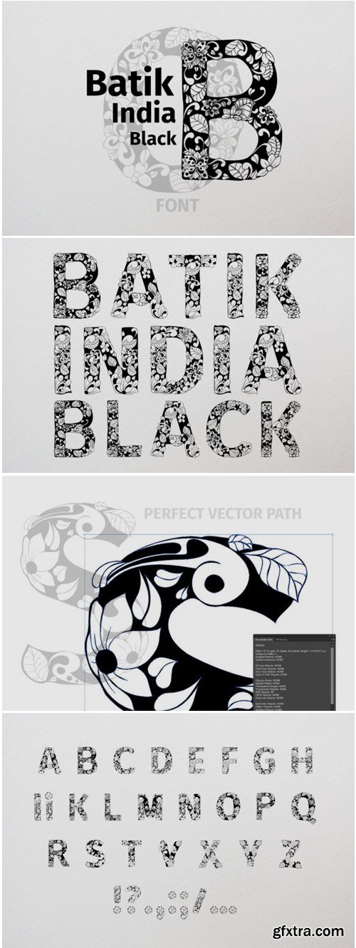 Batik India Black Font
